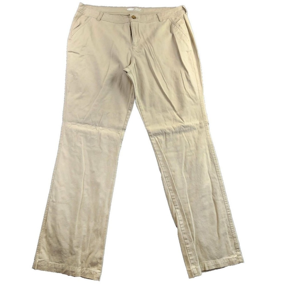 Old Navy 18 Long Khaki The Flirt Bootcut Chino Pants Work Casual Stretch Preppy